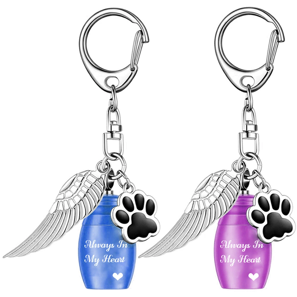 Новый продукт: брелок-урна с крыльями для праха, чтобы помнить любимых, брелок-урна для праха домашних животных, памятный брелок.