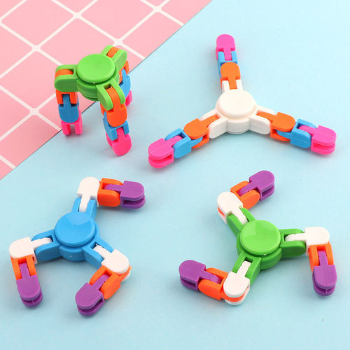 Creative Stress-Relief Chain Finger Fidget Toy Cross-Border Transforming Mechanical Fingertip Spinner Children's Gift Wholesale