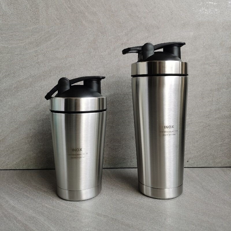 Exported to Germany, 316 stainless steel shaker cup, fitness sports water cup, portable cup with scale, protein shake cup