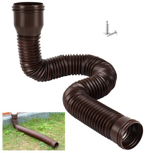 Round Filter Downpipe Extender Telescopic Rainwater Drain Pipe Downspout Extende