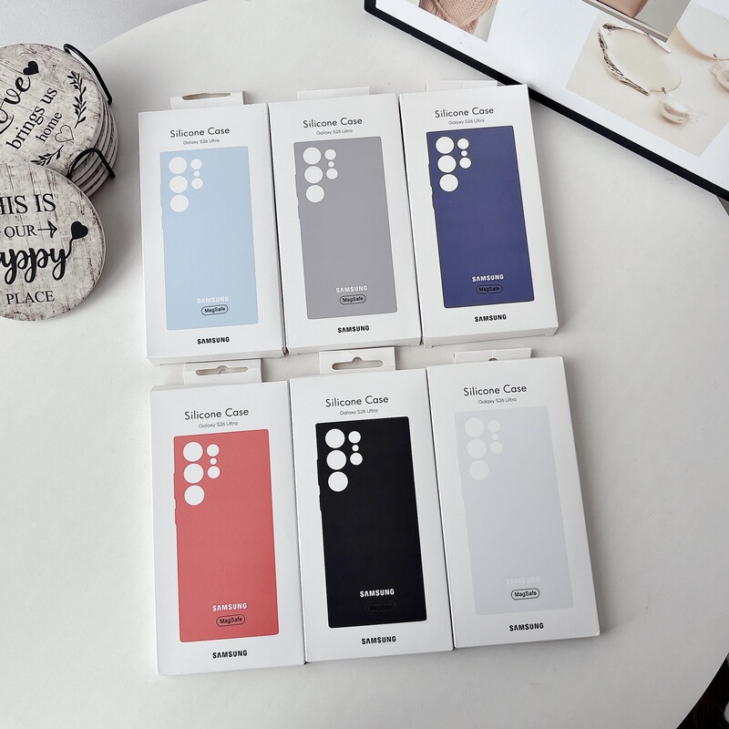Samsung S26Ultra Original Mobile Phone Case S26+ Silicone Magnetic Protective Case S26 Official Protective Case Anti-Fall Complete Protection