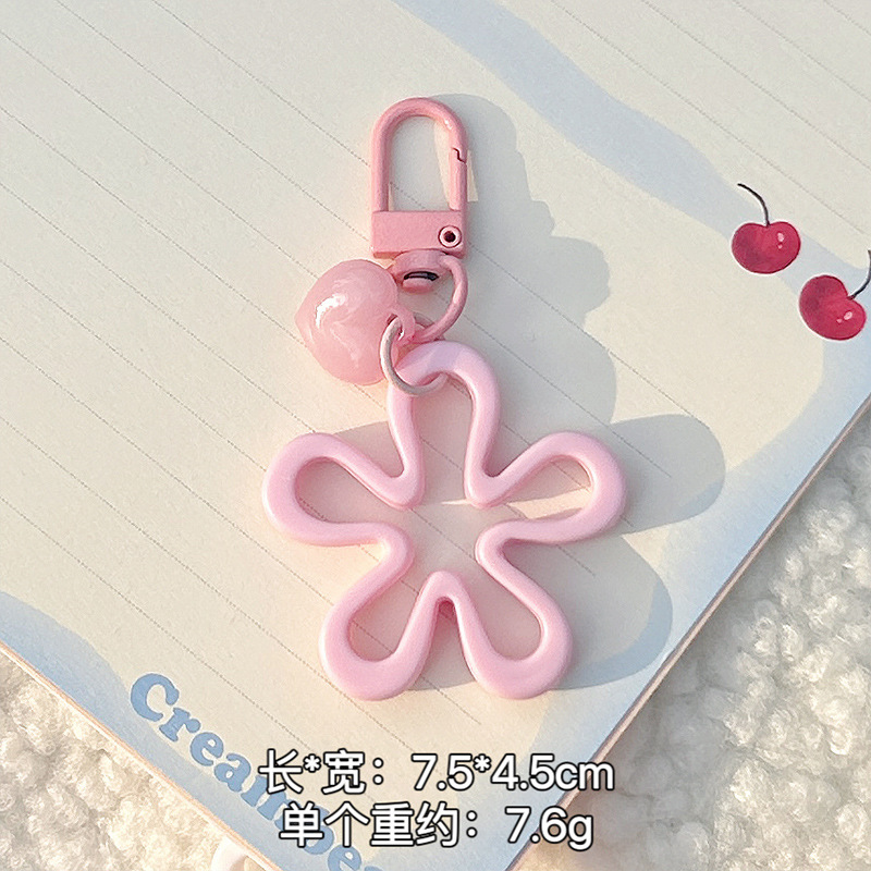 カラー大波花キーホルダーinsアクリル透かし彫り花愛掛けdiy携帯電話チェーン掛け部品