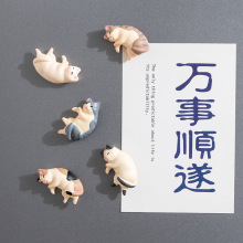 卡通猫咪冰箱贴可爱仿真立体小动物磁吸贴萌宠家居创意装饰磁力贴