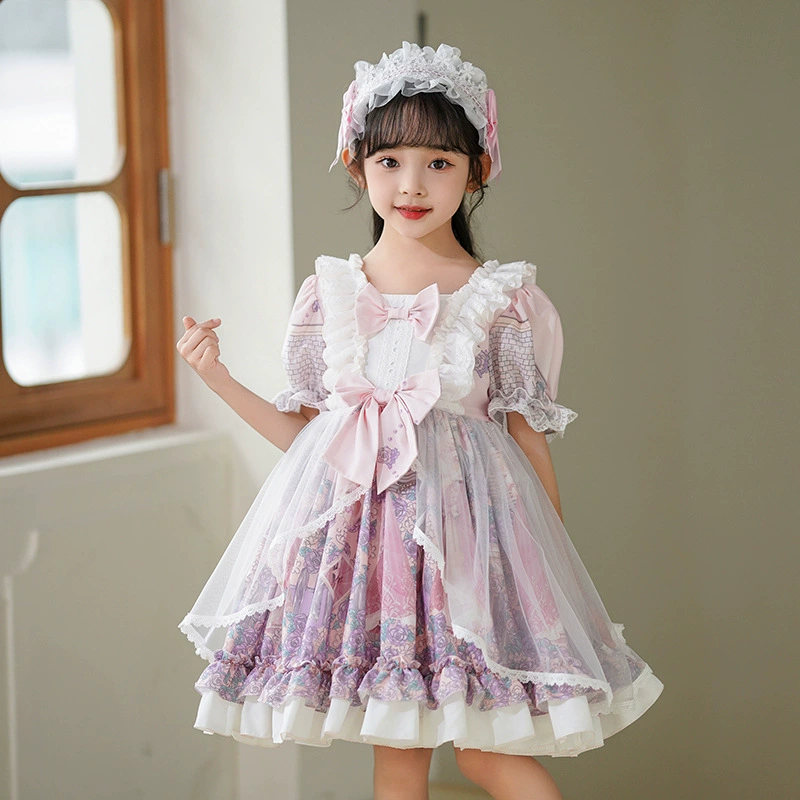 Весенне-летний маленький принцессы костюм, юбка для девочки, платье, лолитa стиль, детская одежда