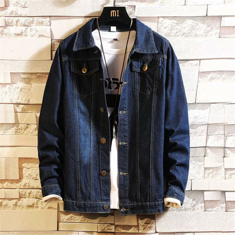 Retro hacer chaqueta de vaquero viejo hombre estilo coreano delgado tendencia guapo chaqueta de trabajo primavera y otoño 2024 ropa de motocicleta