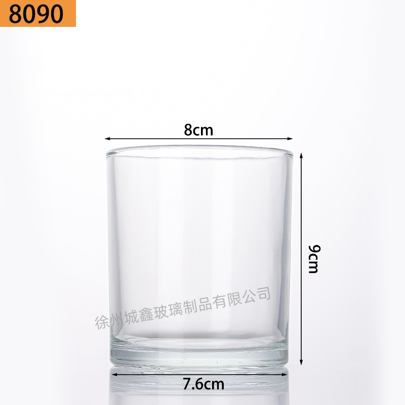 Vasos de vidrio transparentes para velas aromáticas al por mayor, portavelas de vidrio, adornos perfumados, vasos vacíos, recipientes para velas DIY, estilo nórdico