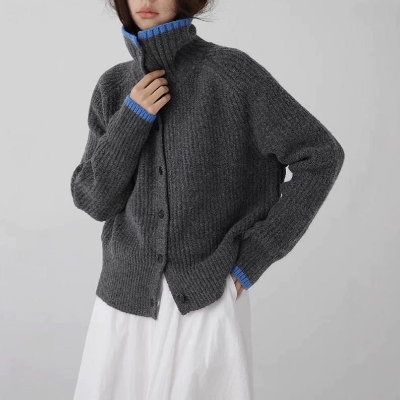 Woolen cardigan, jacket