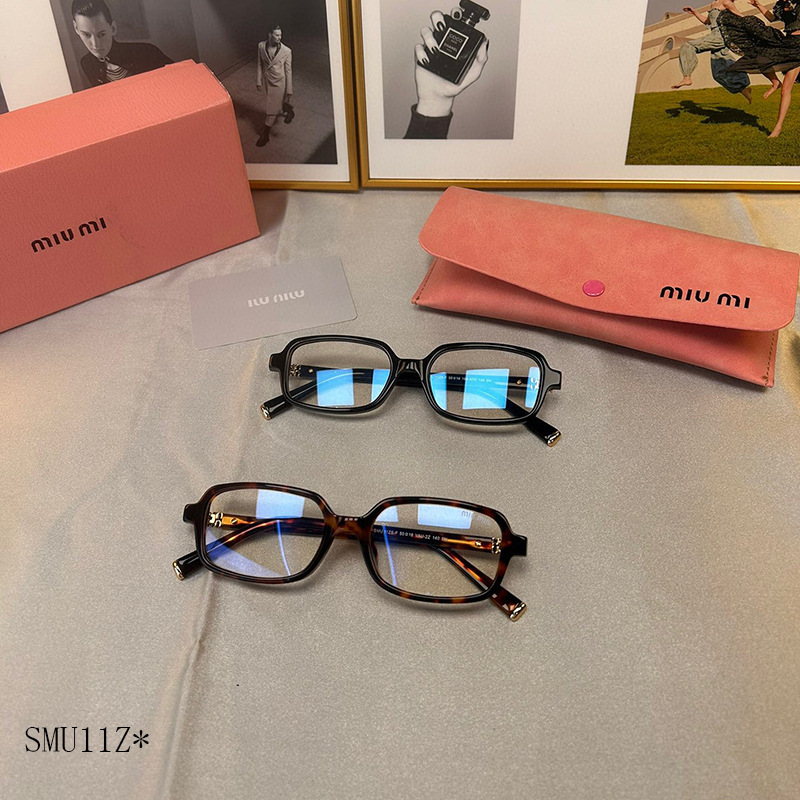 Miu new glasses frame retro plate smu11z glasses frame plain square glasses frame anti-blue light lens