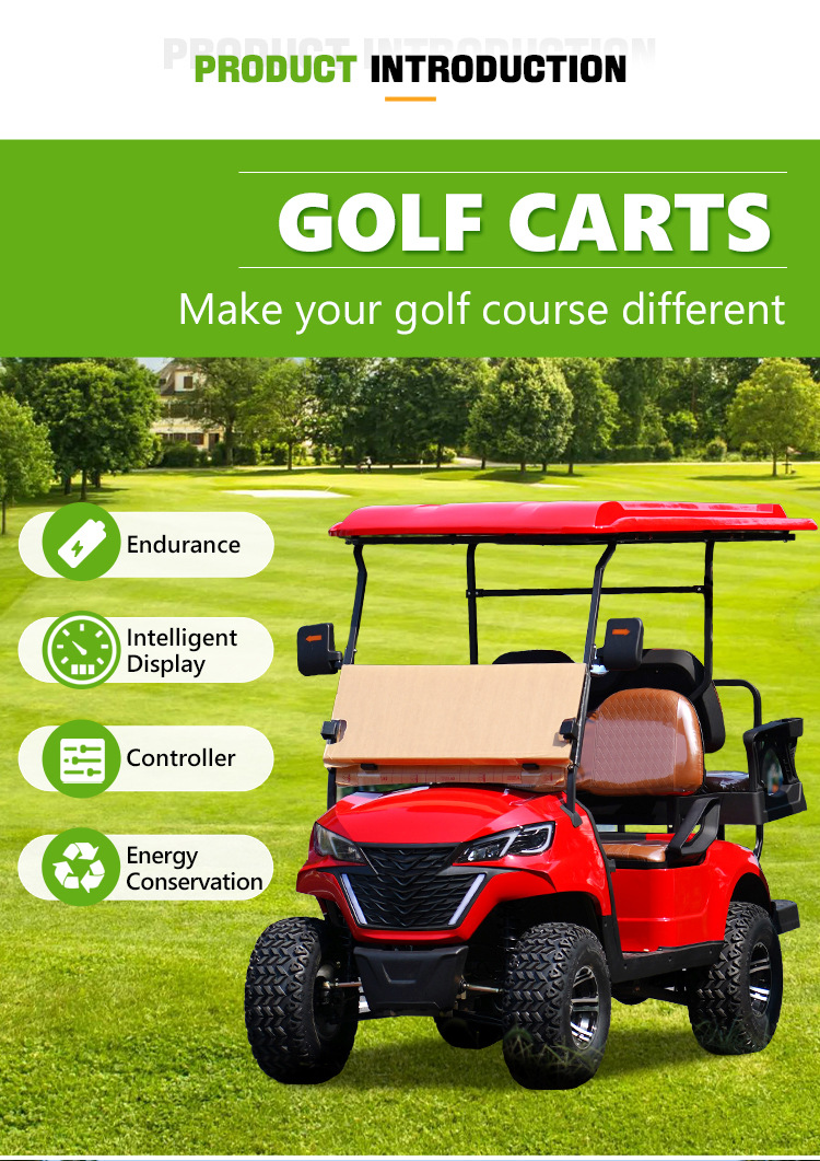 Customized Electric Off-Road Golf Cart, Scenic Area Hotel Sightseeing Shuttle Bus, 4-Seater and 8-Seater Golf Sightseeing Car