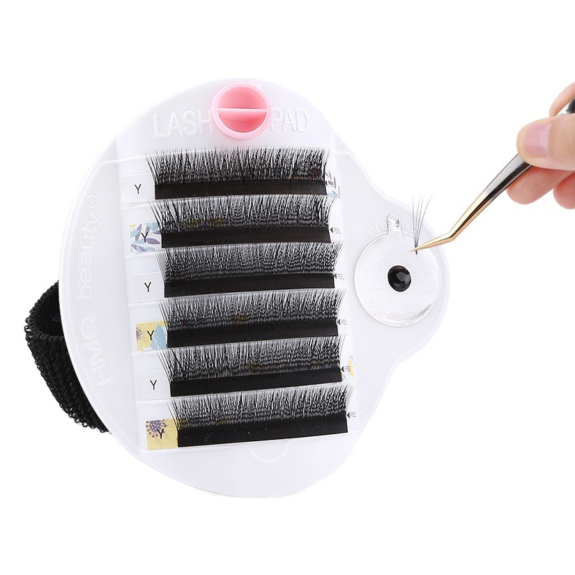 Transfronteriza nuevos suministros de maquillaje vendaje de mano injerto bandeja de pestañas ayuda de pestañas Placa de visualización mesa de toma de pelo