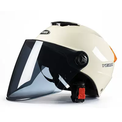 Motosiklet kaskı (dəbilqə) — Women, Sun Protection, Electric Vehicle and - khaki-white-one-size-fits-all-adjustable-size-brown-long-mirror