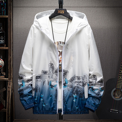 防曬衣定制男女潮流漸變防曬服批發夏季時尚薄款皮膚衣外套印LOGO