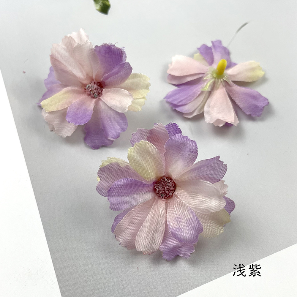 4.5cm núcleo de hierba flor de ciruela DIY hecha a mano material de ropa flores falsas flores decoración de pared de flores