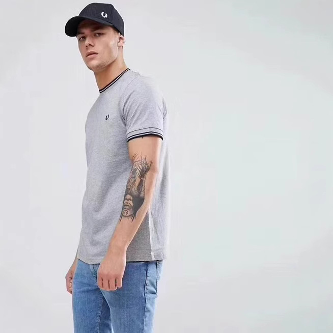 麦の穂の夏の半袖の丸首の綿のtシャツFPの新型の欧米の学院の風の欧米の簡単な男性の上着の底のシャツはありません。|undefined
