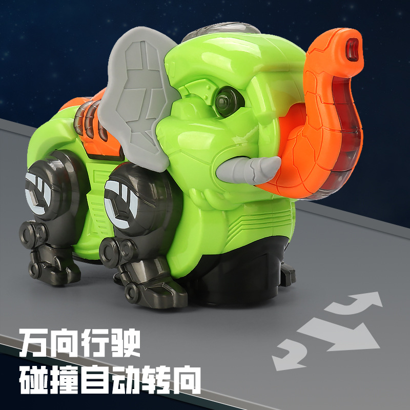 Tiktok mismo eléctrico Universal 360 ° giratorio vuelo elefante luz música niños modelo de juguete al por mayor