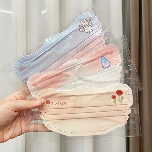 Disposable Butterfly Mask Tulip Mask Teardrops Rabbit Butterfly Clouds Fresh and Elegant Independent Pack