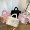 Brand handheld pearlescent advanced cosmetic bag, organizer bag for traveling, Korean style, high-quality style
