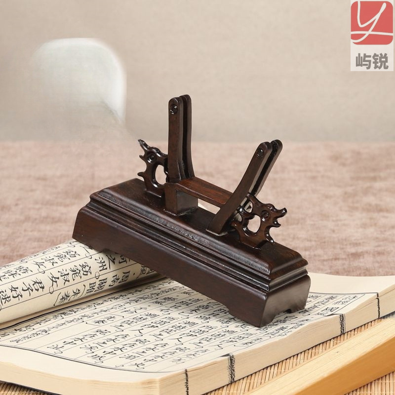 Solid wood African ebony fan stand, gift fan base, palace fan stand, folding fan stand, round purple sandalwood, black sandalwood, round island sharp Solid wood African ebony fan stand, gift fan base, palace fan stand, folding fan stand, round purple sandalwood, black sandalwood, round island sharp