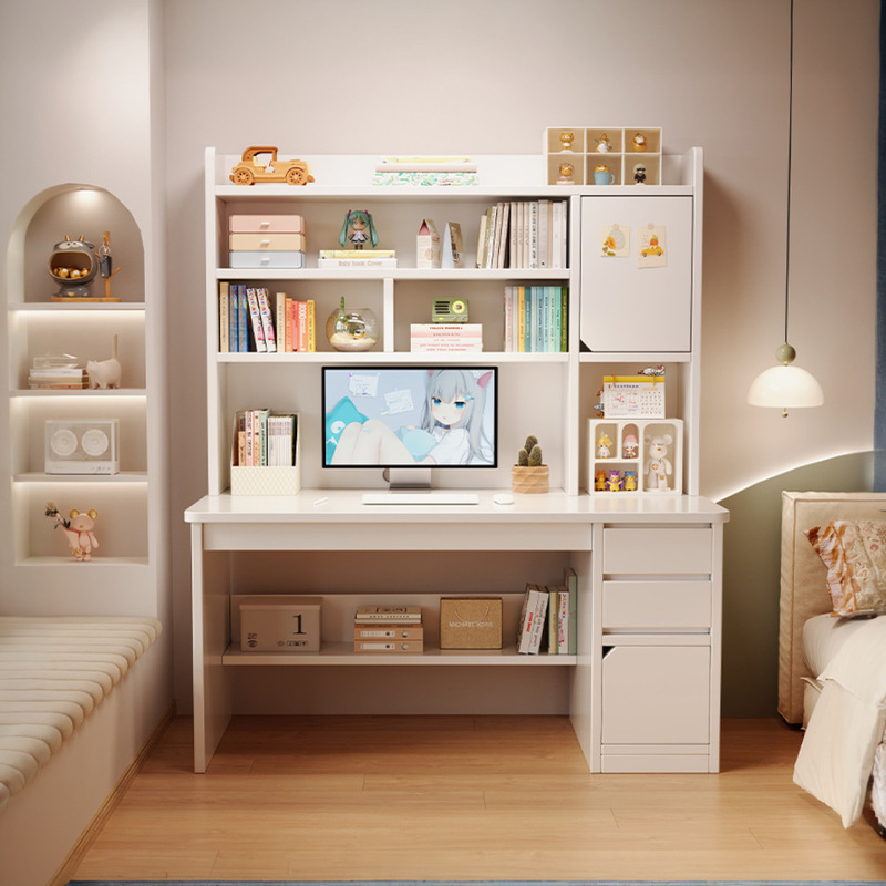 Desk Bookshelf Integrated Table with Bookcase Combination Bedroom Student Study Table Writing Table Home Desktop Computer Desk Desk Bookshelf Integrated Table with Bookcase Combination Bedroom Student Study Table Writing Table Home Desktop Computer Desk