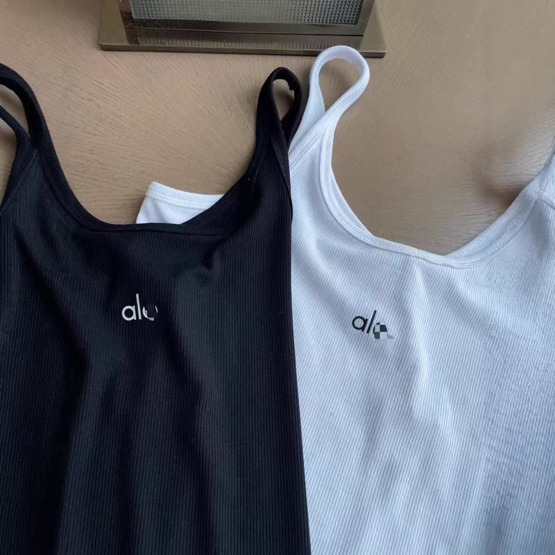 Alo Camisole Vest 26 Spring/Summer New Style Printed Letter Slim Fit Casual Sports Tank Top for Women Alo Camisole Vest 26 Spring/Summer New Style Printed Letter Slim Fit Casual Sports Tank Top for Women