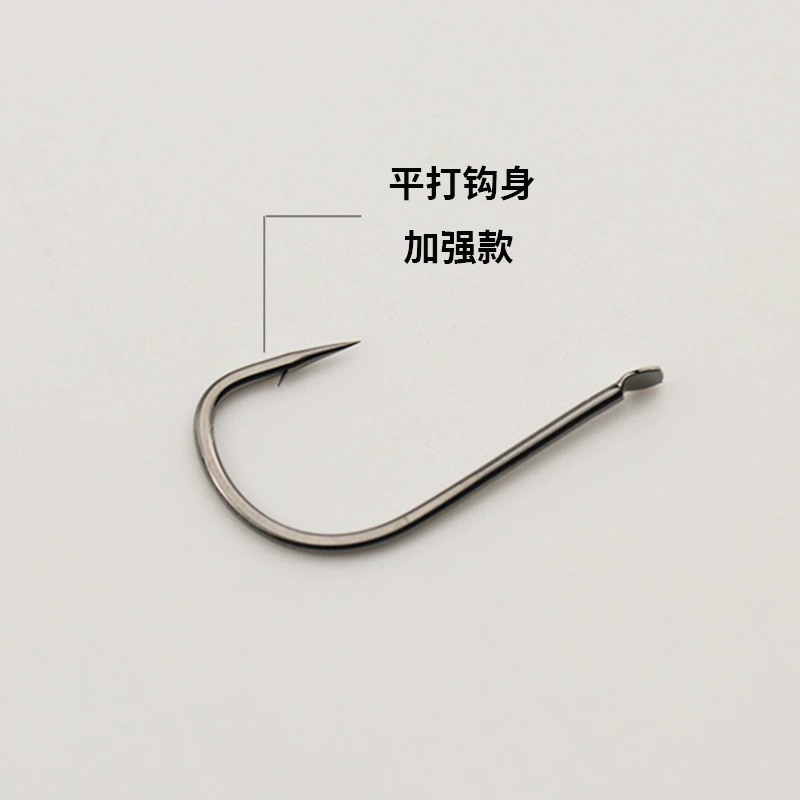Strengthened new Kanto fish hook with barbs without barbs black pit hand rod silver carp bighead carp crucian carp tilapia hook