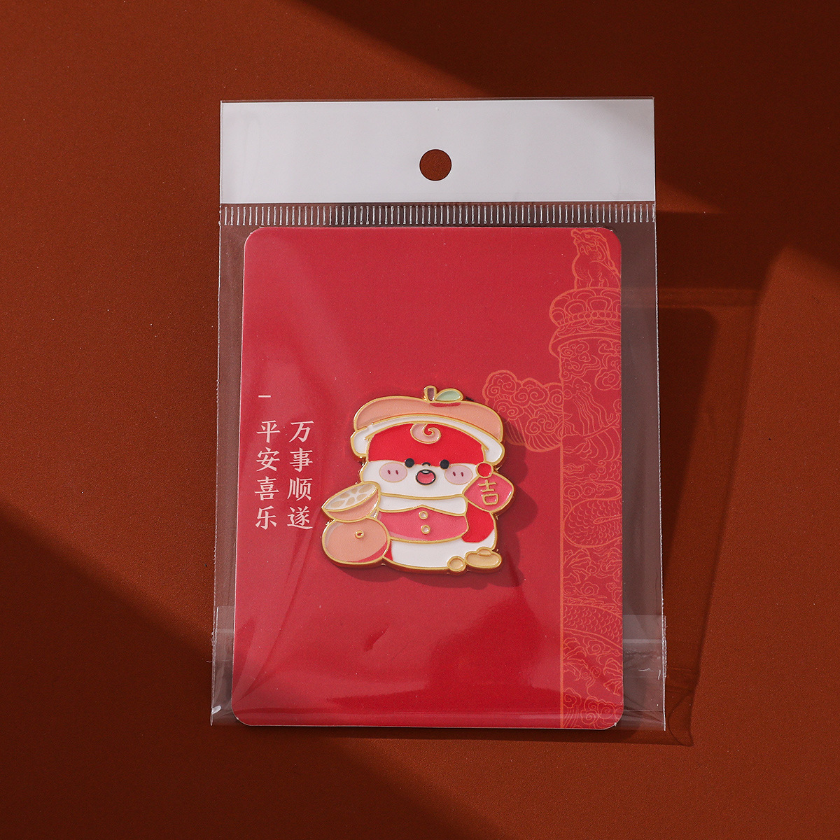 Bonito broche de Año Nuevo chino, broche auspicioso, suéter de celebración, accesorios de Año Nuevo chino