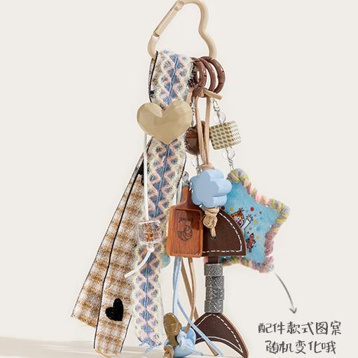 韩系糖果色纽扣绳结包包挂件miu系编织挂绳背包挂饰个性礼物|undefined