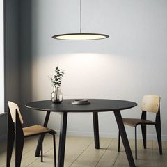 North European Minimalist Round LED Dining Room Pendant Light Modern Designer Style Villa Model Room Personality Island Countertop Bar Lamp