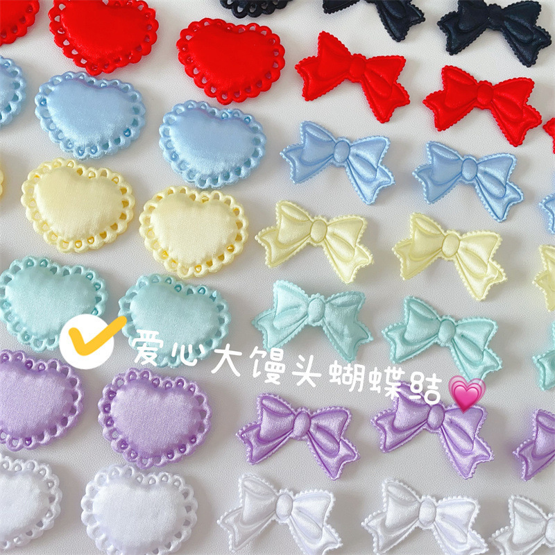 Love Big Steamed Bun Colorfulful Fabric DIY Homemade Clothing Gloves Mobile Phone Case Making Materials Bow Gift Pack