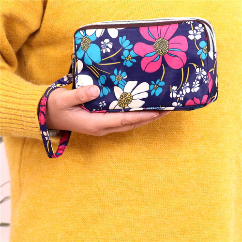 Wholesale customized new women's three-layer clutch mobile phone bag women's small bag casual coin purse women's hand cloth bag