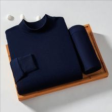 纯棉秋衣秋裤套装女款全棉男内衣保暖棉毛衫半高领秋冬季线衣线裤