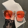 Retro glasses solar-powered, fashionable square sunglasses, 2021 collection, Korean style, internet celebrity