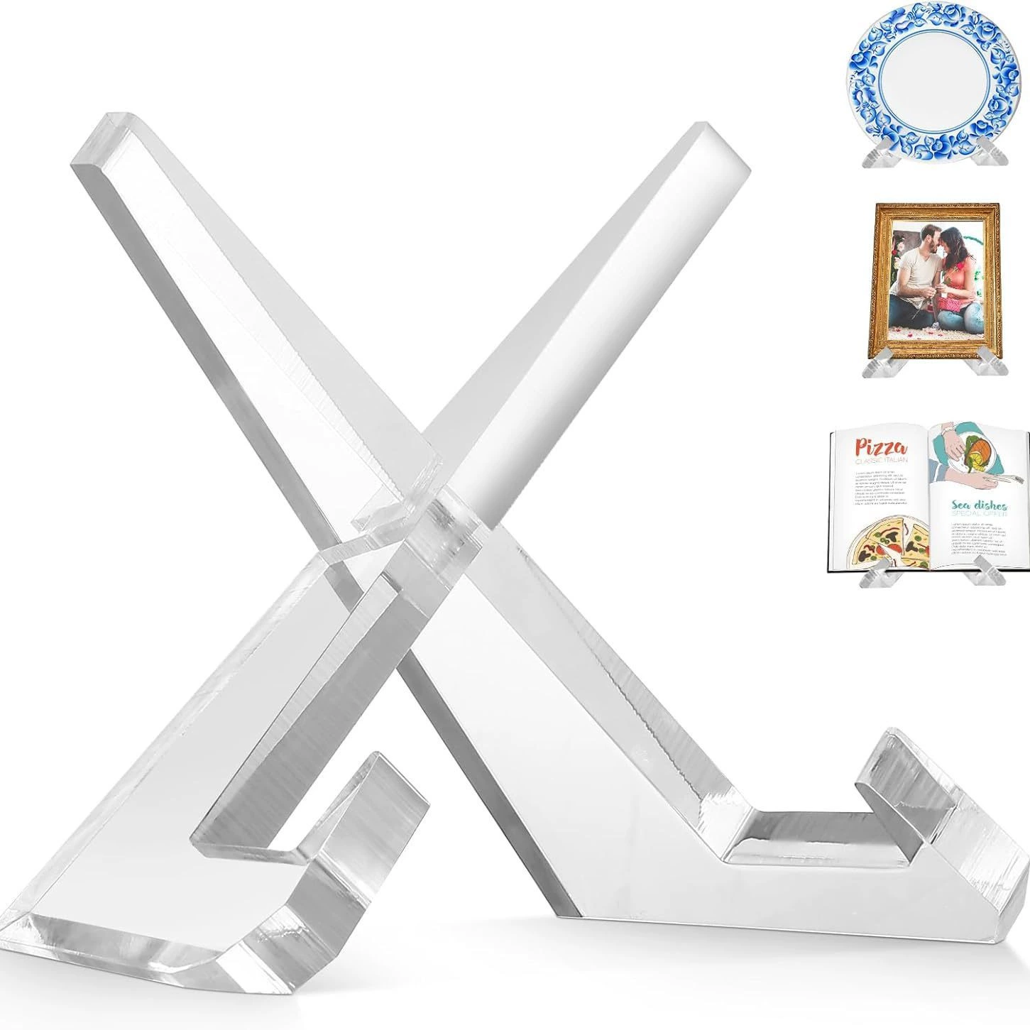 Прозрачный акриловой дисплей держатель тарелка чайный торт мольберт художественная стойка дисплей диск каретка