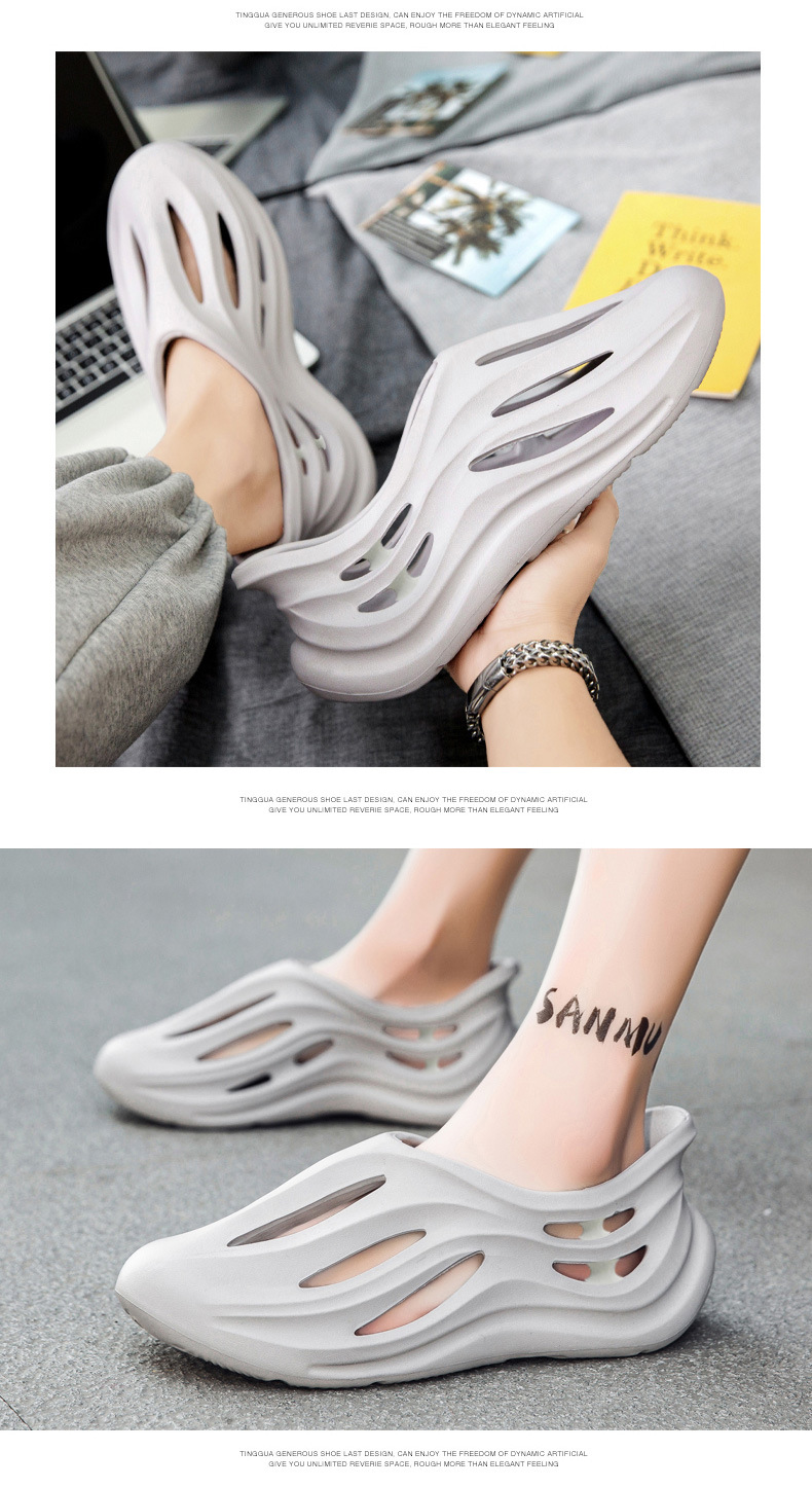 Men's Thick Soled Non Slip Beach Sandals Soft Sole Clogs_voghion.com