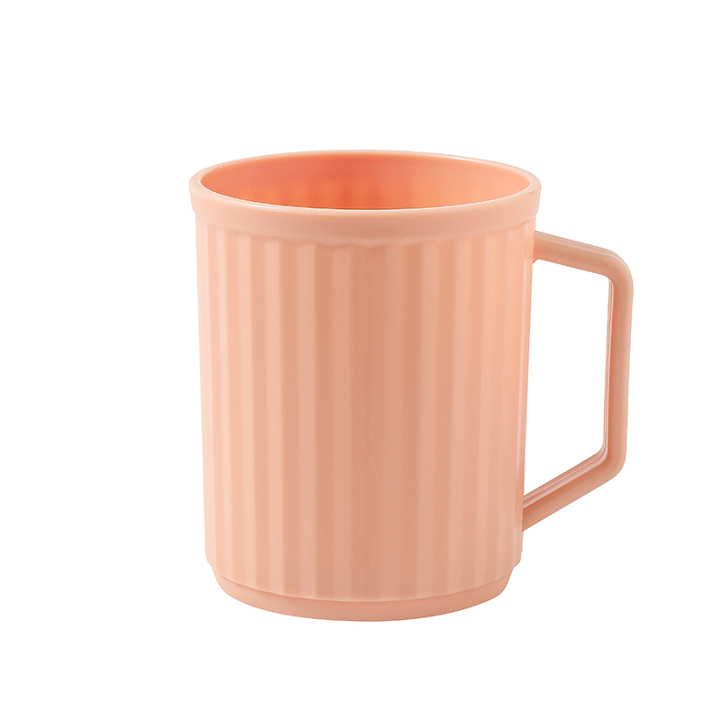 [Taza de enjuague bucal grueso] taza de cepillo de dientes de pareja de tocador doméstico de alto aspecto mango de gran capacidad taza de lavado de patrón vertical