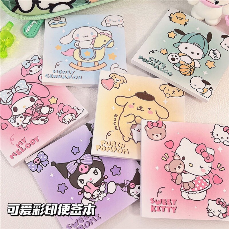 Original Cartoon Cute Sanrio Post-it Notes Kulomi Yugui Dog Student High-value Note Paper Note Stationery Original Cartoon Cute Sanrio Post-it Notes Kulomi Yugui Dog Student High-value Note Paper Note Stationery