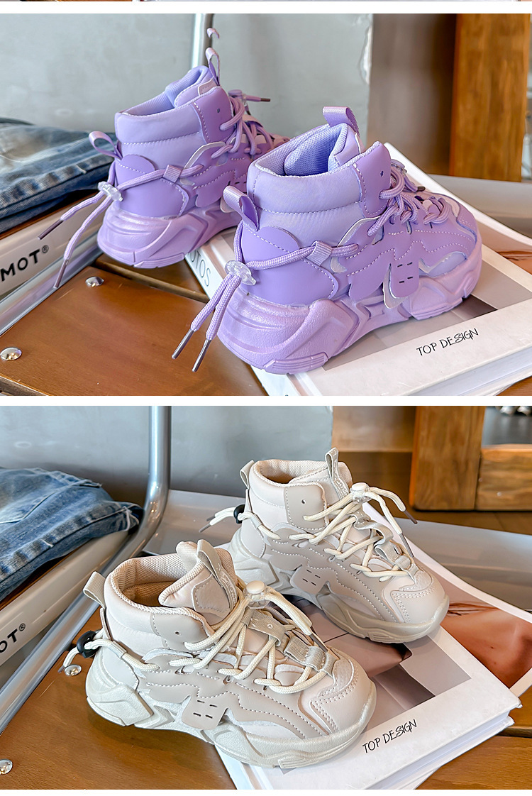 Neue kinder high top sport schuhe in kinder casual laufschuhe nicht-slip papa schuhe mode einzelnen schuhe_voghion.com