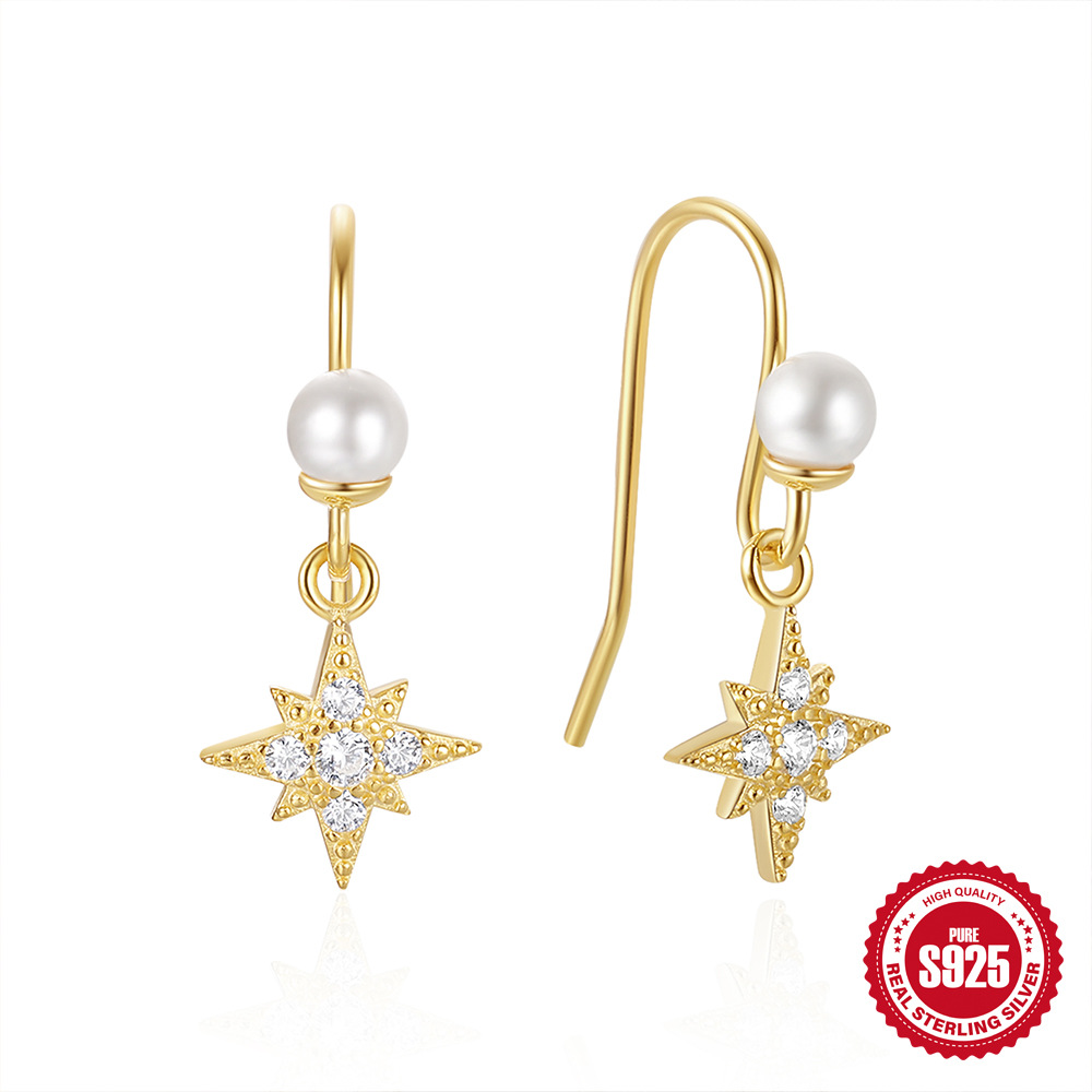 1g Weight 925 Sterling Silver Ear Needle Material 18K Gold Plated Plating Material Drop Earrings Classification 1 Pair Quantity Date, Tea Party Occasion 925 Sterling Silver Material Geometric Pattern All Seasons Season Women's Gender Elegant, Simple Style Style 1 Pair 18K Gold Plated 925 Sterling Silver 925 Sterling Silver Earrings Geometric Drop Earrings 92