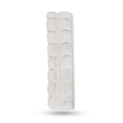 pad, faux rabbit fur | Seat belt shoulder pad - rabbit-fur-puffy-shoulder-pad-white