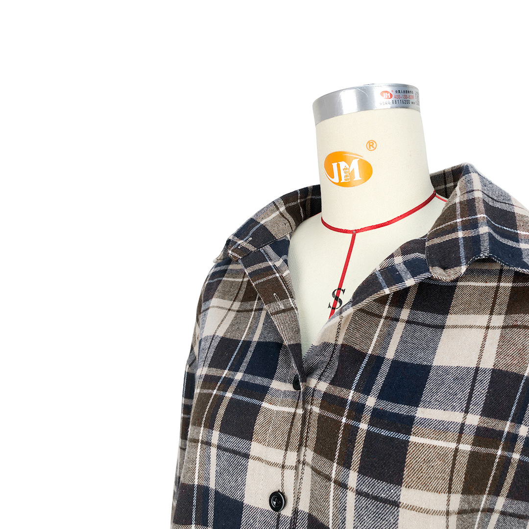 Women Clothing Comfortable Cotton Plaid Coat Shirt Dress 36 Women Clothing Comfortable Cotton Plaid Coat Shirt Dress