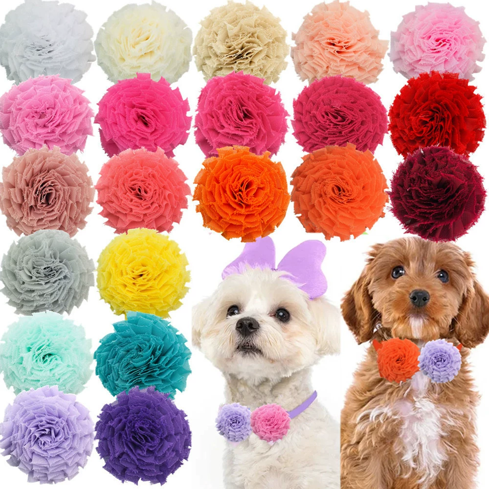 Трансграничные поставки товаров для домашних животных Шифоновая ткань шерстяной воротник воротник аксессуары милые собаки кошки ошейник украшения