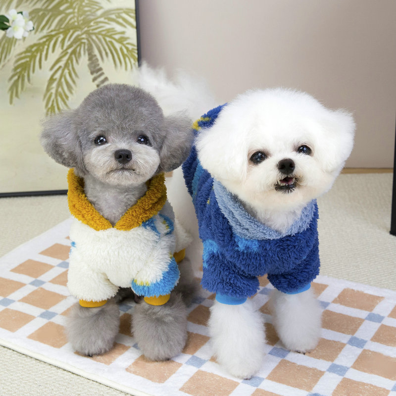 泰迪比熊小狗狗衣服秋冬季新款两腿绒衣带拉环小型犬25星龙绒衣|undefined