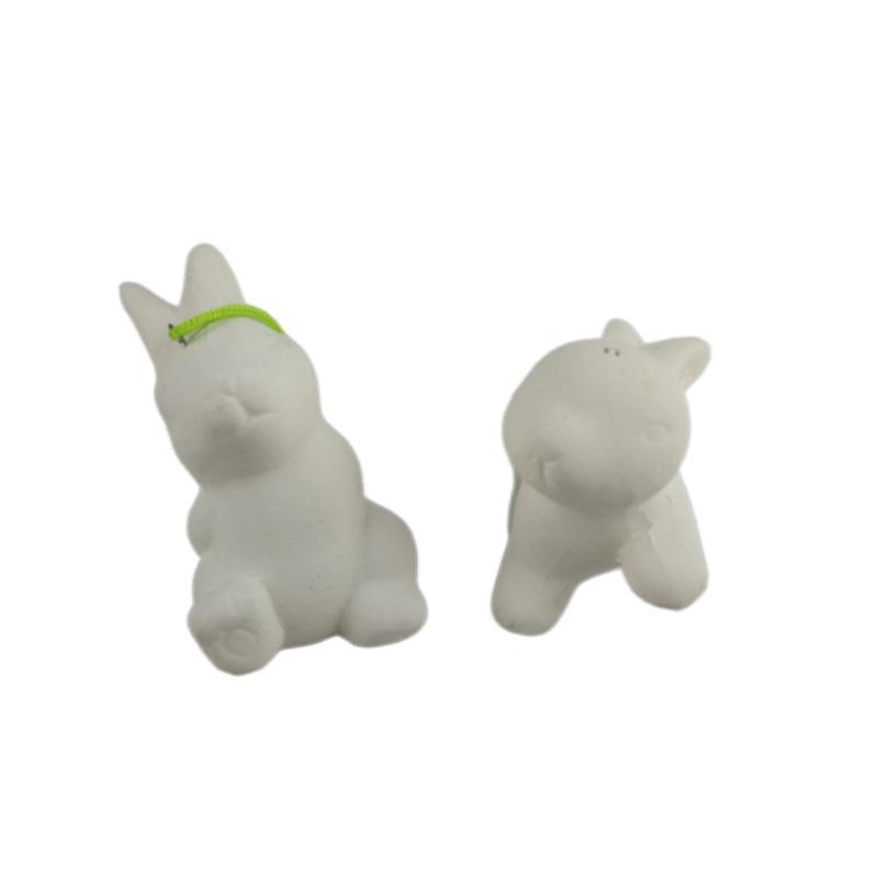 Inventario al por mayor de cerámica simple embrión azul porcelana puzzle niños pintados embrión blanco inventario DIY fábrica de adornos directos