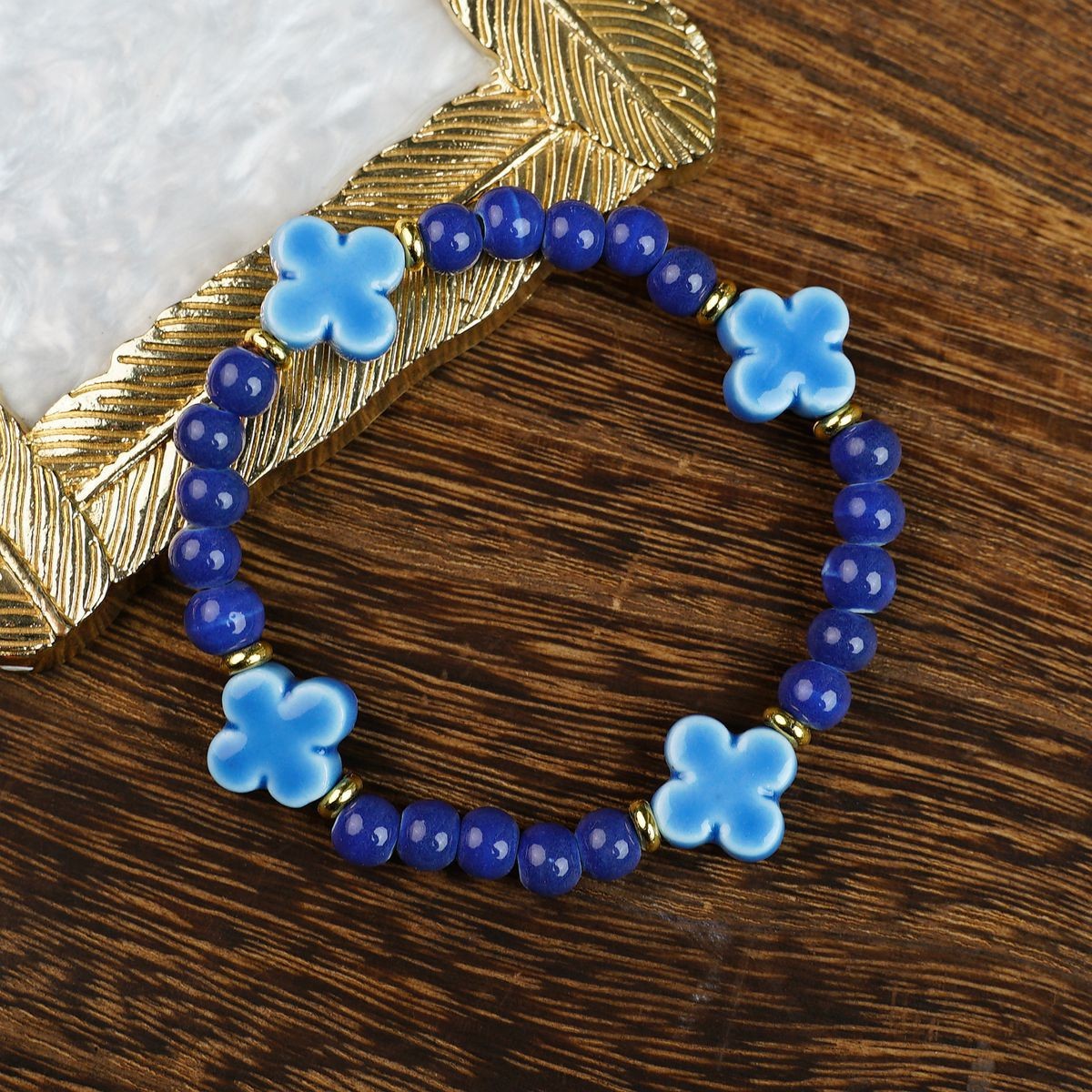 Jingdezhen pulsera de cerámica de verano mujer alta sensación galletas serie de gatos nicho diseño universal pulsera alta sensación