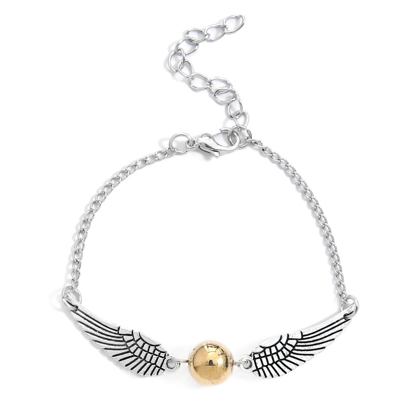 Europeo y americano popular transfronterizo Comercio exterior Harry Potter Snitch pulsera personalidad alas pulsera suministro directo de fábrica al por mayor