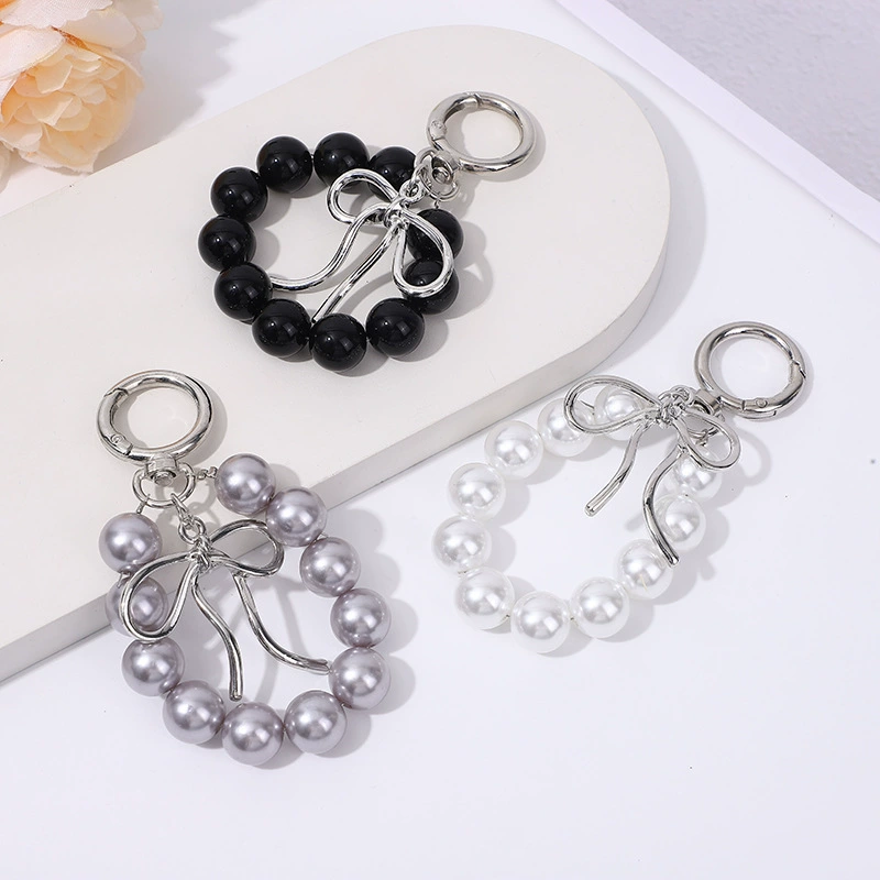 Корейская версия корейского искусственного жемчуга с бантом для мобильного телефона чехол подвеска автомобильный брелок сумка подвеска