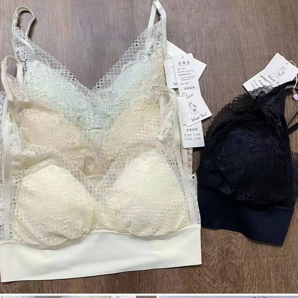 Nueva taza de látex sin marcas de alta calidad, chaleco de dama sin anillo de acero, bra de yoga, ropa interior deportiva, mujer al por mayor