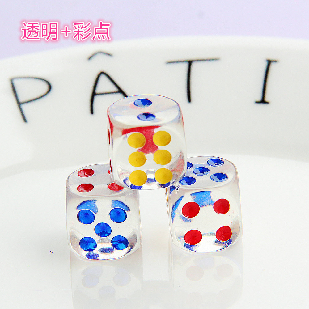 Dados de resina de color caramelo redondeado Tablero de dados de cristal Accesorios de juego Accesorios de llavero de bricolaje Productos transfronterizos de Amazon