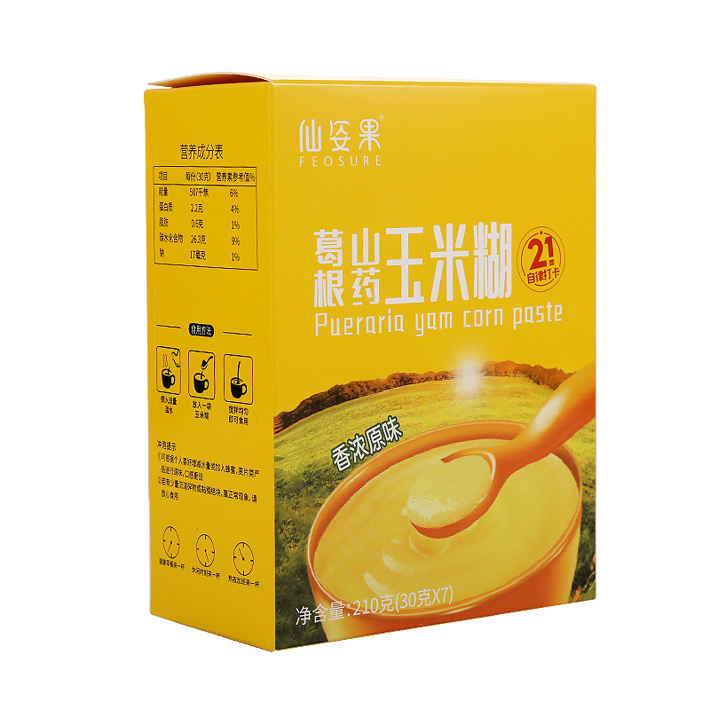 Xianzi fruit Yam kudzu root corn paste nutrition instant corn powder stomach nourishing soup grains breakfast belly filling meal replacement powder