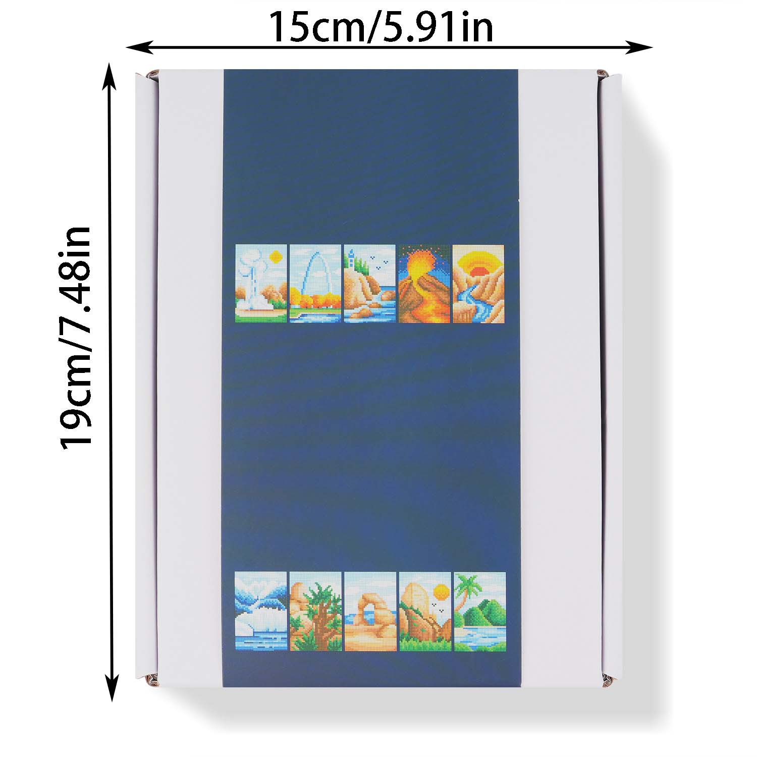 Diamante transfronterizo 5D 5 * 7 pulgadas sin marcos edición del parque nacional paisaje junto al mar serie DIY pintura decorativa para el hogar